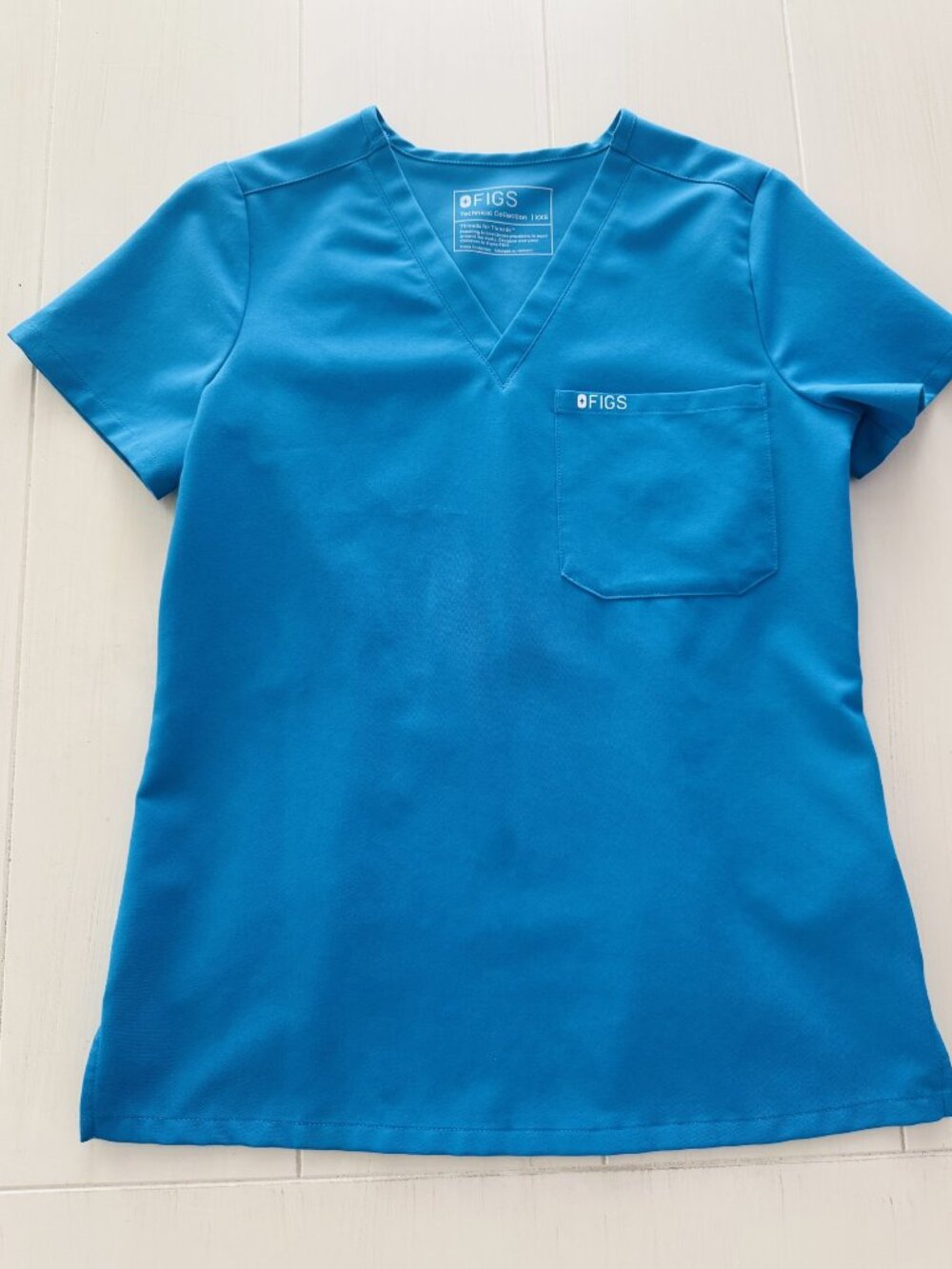 Figs Extreme Blue Catarina One Pocket Scrub Top (XXS) and High Waisted Yola (XS)